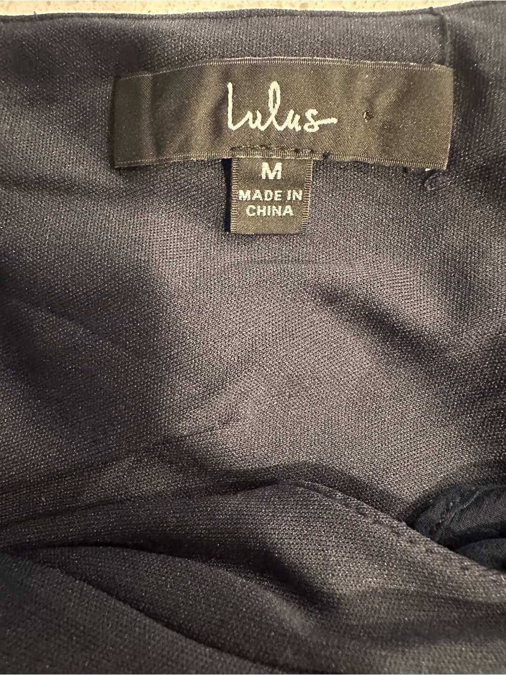 Lulu's Navy Textured Ruffle Wrap High-Low Dress - Picture 5 of 5